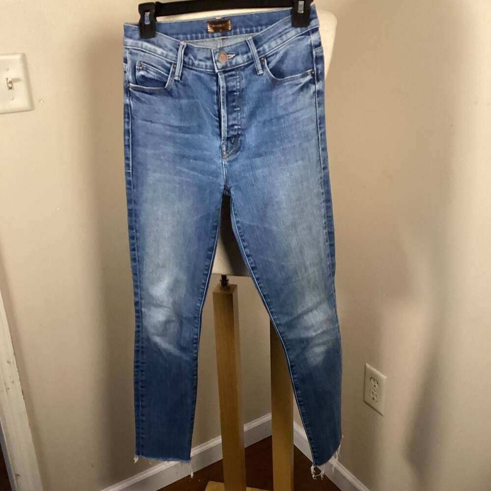 MOTHER The Looker High Rise Skinny Jeans With Frayed Hem - Picture 2 of 3